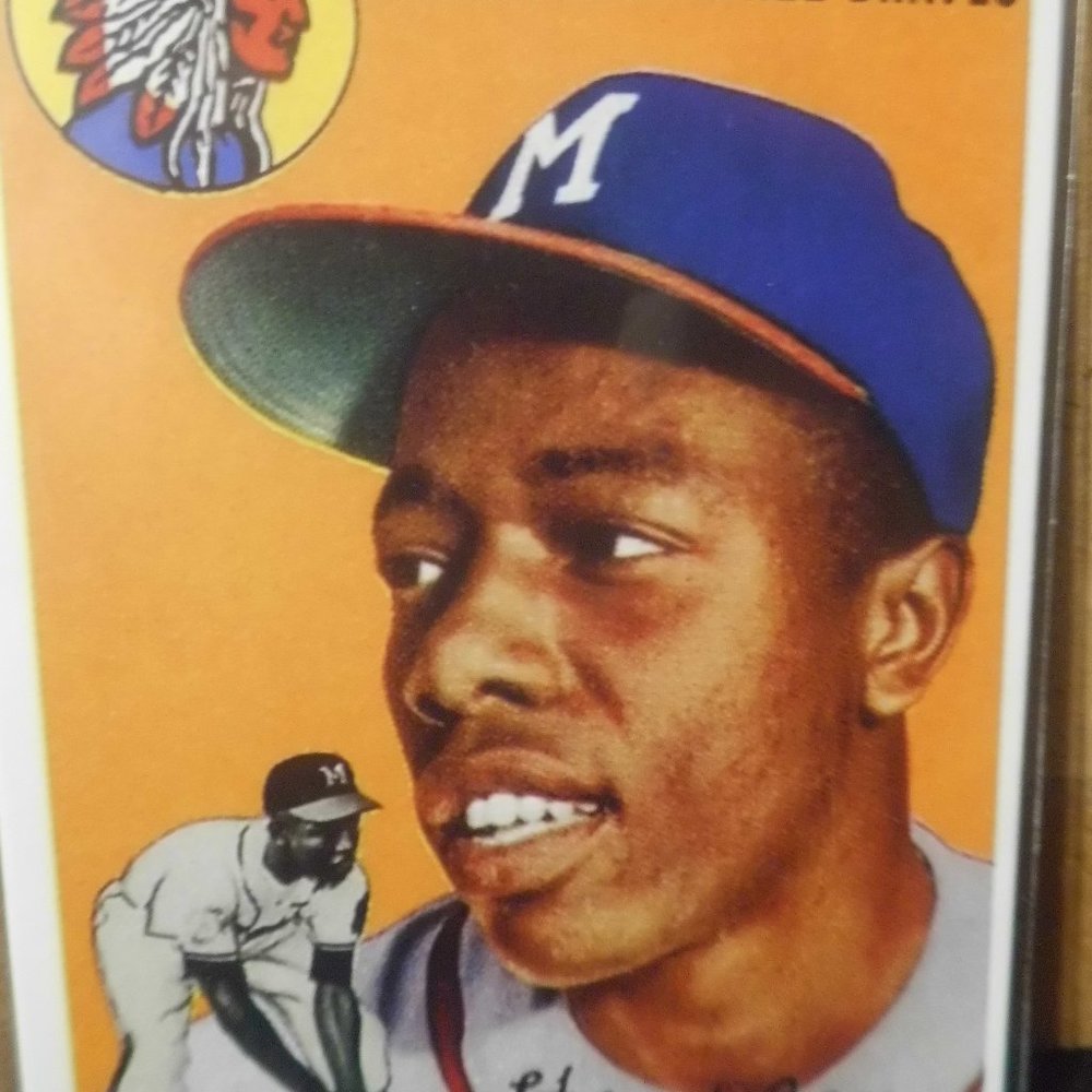 HANK AARON REPRINT ROOKIE card #128